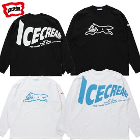 【ICE CREAM/ アイスクリーム】コットン 長袖 Tシャツ ロンT/COTTON LS T-SHIRT ICECREAM ICEJP241T003｜ロングスリーブ Tシャツ ストリート スケーター メンズ ファッション
