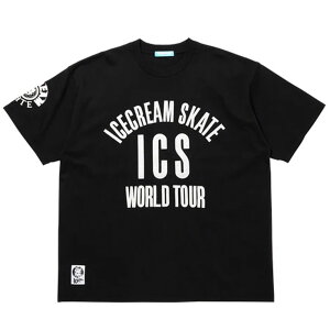 �yICECREAM/ �A�C�X�N���[���zT�V���c ���� �R�b�g��/FELT LOGO COTTON T-SHIRT WORLD TOUR ICEJP243K009�bTee �X�g���[�g �X�P�[�^�[ �t�@�����E�B���A���X