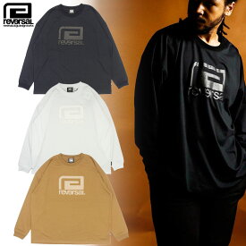 【reversal/リバーサル】長袖 Tシャツ ロンT/PEs MVS PUFF LOGO LONG SLEEVE rv21aw111/発泡プリント パフロゴ ロングスリーブ ストリート メンズ ファッション