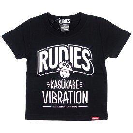 【RUDIE'S/ルーディーズ】キッズ クレヨンしんちゃん コラボ Tシャツ rudies/RUDIE'SxCRAYON SHINCHAN KASUKABE VIBRATION KIDS TEE 86055 86056｜ストリート スケーター キッズ 子供服