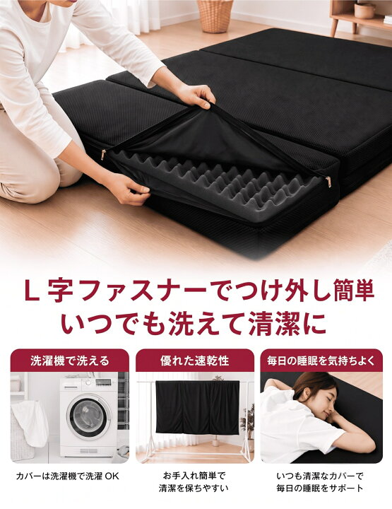 楽天市場】マットレス 折りたたみ 体圧分散 高反発 極厚10cm 
