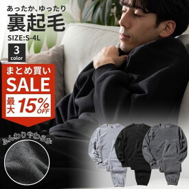スウェット 上下 メンズ 長袖 パジャマ 裏起毛 上下セット セットアップ レディース スエット ルームウェア 部屋着 あったか 暖かい 無地 S M L LL 3L 4L ゆったり 大きい 秋 冬