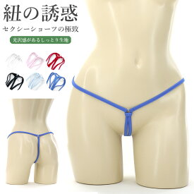 【メール便送料無料】ラポーム La-Pomme ラ・ポーム セクシー ランジェリー ショーツ 勝負下着 過激 パンツ ルームウェア ハロウィン コスプレ sexy 日本製 紐だけ オープン Tバック Gストリング 股割れ 光沢 M 全6色 214007