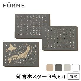 知育ポスター 3枚セット（あいうえお/カタカナ/日本地図） FORNE フォルネ【送料無料】【ASU】