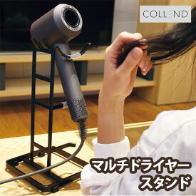 COLLEND Multi Dryer Stand マルチドライヤースタンド コレンド ハンズフリー スタンド式 マグネット式 ドライヤーホルダー ドライヤーラック ドライヤー置き 斜め 洗面台 洗面所 収納（NITTO）【送料無料】【ポイント15倍】【5/8】【ASU】