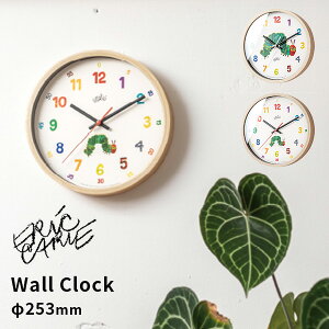 ERIC CARLE Wall Clock �G���b�N�E�J�[�� �E�H�[���N���b�N �|�����v ���a253mm�y�ꕔ�\��z�y���������z�y�|�C���g11�{�z�yp0616�z
