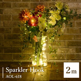 SPARKLER HOOK 2M AOL-618 スパークラーフック2メートル イルミネーション 間接照明 おしゃれ インテリアライト 植物 窓 庭 ガーデン/スワン電器【送料無料】【ポイント10倍】【6/11】【ASU】