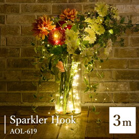 SPARKLER HOOK 3M AOL-619 スパークラーフック3メートル イルミネーション 間接照明 おしゃれ インテリアライト 植物 窓 庭 ガーデン/スワン電器【送料無料】【ポイント10倍】【6/11】【ASU】
