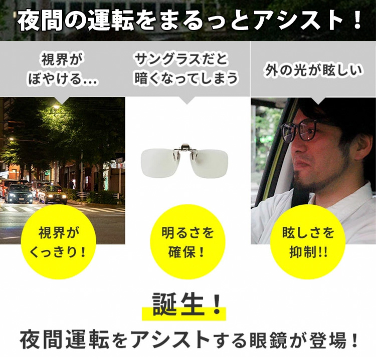 楽天市場】TOKAI ナイトグラス スマートタイプ 夜専用メガネ 眼鏡