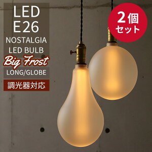 y500~OFFN[|IZbgzIׂ2Zbg Ή NOSTALGIA mX^WA rbO tXg BIG NORMAL GLOBE GW\ouLED E26 FROST m[} O[u LED Bulbyzy|Cg1