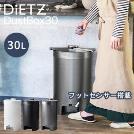 【最新モデル】【特典付】DiETZ DustBox30 ディーツ ダストボックス 自動開閉 ゴミ箱 フットセンサー（VRAS）【送料無料】【ポイント12倍】【5/29】【ASU】