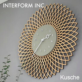 【2000円OFFクーポン】【電池おまけ付】壁掛け時計 Kuschel クシェル ウォールクロック CL-4257 INTERFORM インターフォルム おしゃれ お洒落 音がしない かわいい 北欧 シンプル ナチュラル 静か スイープムーブメント【送料無料】【海外×】【：116】【着後L】