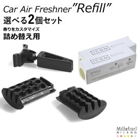 選べる2個セット ミッレフィオーリ カーフレッシュナー リフィル/Millefiori MILANO Car Air Freshner Refill【メール便可】【海外×】【ポイント2倍】【6/12】