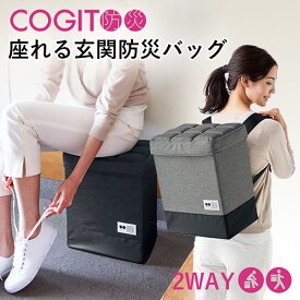 【予約：3～4ヵ月】【1000円OFFクーポン対象】【選べる特典付】COGIT防災 座れる玄関防災バッグ コジット 防災バッグ 防災リュック 座れる 椅子になる 収納 スツール 災害対策 イス 防災用（COJI）【送料無料】【ポイント11倍】【4/22】【ASU】