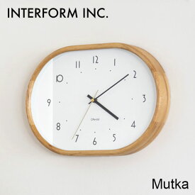 【2000円OFFクーポン】【電池おまけ付】壁掛け時計 Mutka ムトゥカ CL-4428 ウォールクロック インターフォルム INTERFORM おしゃれ かわいい 静か 静音 音がしない 北欧 アナログ時計 シンプル モダン ）【送料無料】【：109】【着後L】