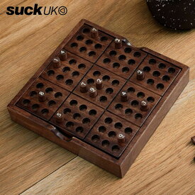 SUCK UK SUDOKU 数独 ナンプレ 木製｜ ボードゲーム ボドゲ 木のおもちゃ 脳トレ シニア 高齢者 子ども サックユーケー イギリス 数独パズル ポータブル インテリア おしゃれ パズル 高級感 コンパクト ゲーム スウドク Iron＆glory【送料無料】【ポイント2倍】【p0619】