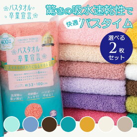 ＼まとめ買いでお得／選べる2枚セット バスタオル卒業宣言 33×100cm ミニバスタオル｜おぼろタオル タオル 吸水タオル 速乾タオル バスグッズ お風呂 入浴 入浴後 バスタオル 大判 乾きやすい 吸水性抜群 コンパクト 綿 日本製【送料無料】