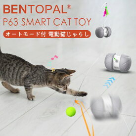 BENTOPAL SMART CAT TOY P63｜ねこじゃらし 電動猫じゃらし 猫用おもちゃ スマートトイ 玩具 ストレス解消 運動不足解消 遊び 留守番 転がる 自動 オートオフ 充電式 猫 猫の日 ギフト ベントパル【送料無料】【ポイント3倍】【p0619】