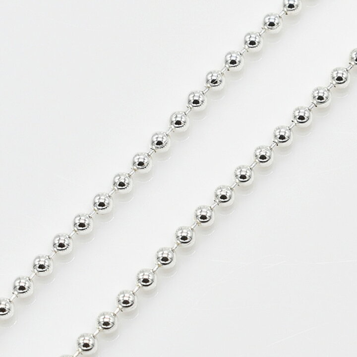 楽天市場】シルバー ネックレス ボールチェーン 1.5mm 50cm チェーン 
