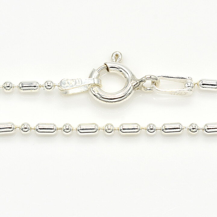 楽天市場】シルバー ネックレス 小判&ボールチェーン 1.5mm 50cm 