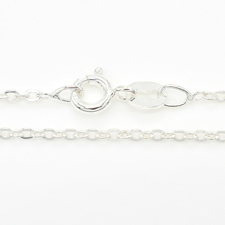 楽天市場】シルバー ネックレス 平アズキチェーン 1.8mm 40cm チェーン 