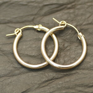 【20%OFFクーポン+エントリー&楽天カードでP4倍23:59まで】フープピアス K14ゴールドフィルド 定番 シンプルフープ ピアス 両耳用 (直径22mm 太さ2.0mm) ゴールドフィルド ピアス フープ ピアス