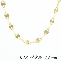 楽天市場】18kペタルチェーン ネックレス（ジュエリー・アクセサリー 