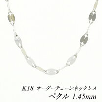 楽天市場】18kペタルチェーン ネックレス（素材（ジュエリー 