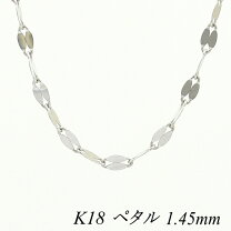 楽天市場】18kペタルチェーン ネックレス（素材（ジュエリー 