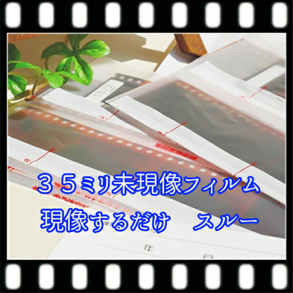 現像するだけ 　＝ 　スルー　 現像３５ミリ  ハーフ同額　カラーフィルムのみ    ＡＰＳ不可「写ルンですＯＫ」現像だけ（120除く）フジカラー純正現像液 　 現像してネガにするだけ