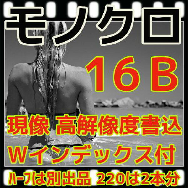 モノクロ　フィルム現像　ＣＤ書込　高解像度　16Ｂベース　データ保存　インデックス　35ミリ・120共通料金　　　220は２本分