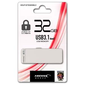 USB HIDISC 3.1 セール価格 新作販売 Gen1 4個までメール便OK スライド式 32GB パスワードロック機能付きフラッシュドライブ