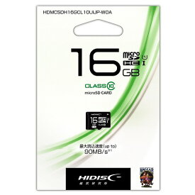 HIDISC microSDHCカード 16GB CLASS10 UHS-1対応 メモリーカード HDMCSDH16GCL10UIJP-WOA[M便1/2]