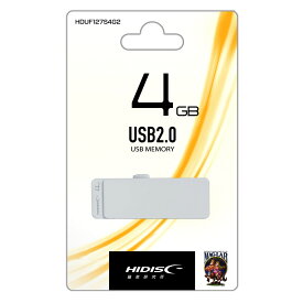 USB 2.0 フラッシュドライブ 4GB 白 スライド式 HDUF127S4G2[メール便OK]