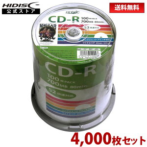 y4000ZbgEzHIDISC CD-R 700MB 100×40pbN XshP[X 52{Ή Chv^u HDCR80GP100
