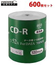【業務用パック600枚セット】CD-R for DATA 700MB 1回記録 データ用 100枚シュリンクecoパック 2-52倍速対応 ホワイトワイドプリンタブル CR80GP100_BULK