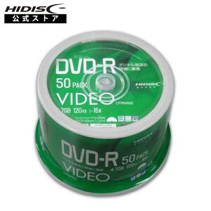HIDISC ^pDVD-R fBA VVVDR12JP50 [50 /4.7GB /CNWFbgv^[Ή]