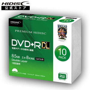 HIDISC DVD+R DL fBA 8{Ή HDVD+R85HP10SC 8.5GB 1 f[^L^p CNWFbgv^Ή10 XP[X
