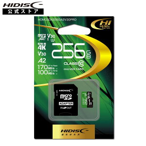 HIDISC  R170V[Y microSDXCJ[h 256GB CLASS10 UHS-I Speed class3, A2Ή [J[h HDMCSDX256GA2V30PRO