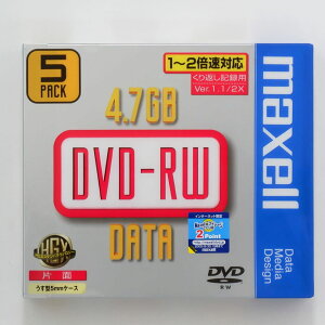 y100܂ƂߔzyAEgbgz}NZ DVD-RW 4.7GB 2{ 5mmP[X 5×20pbN