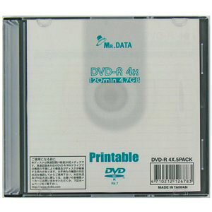 [100܂Ƃߔ] MR.DATA DVD-R AiO^Ef[^p 120 4{ CNWFbgv^ΉzCg XP[X 5 x 20 [ԕis]