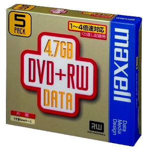 y100܂ƂߔzyAEgbgzmaxell f[^p DVD+RW 4.7GB 1-4{Ή 5×20pbN