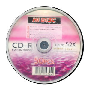 HIDISC CD-R f[^p 700MB 52{ 50 XshP[X**