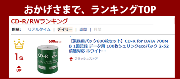 楽天市場】【業務用パック600枚セット】CD-R for DATA 700MB 1回記録