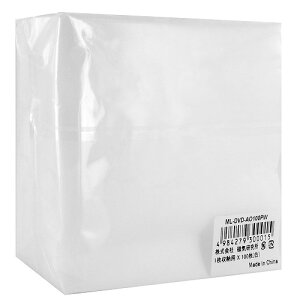 片面不織布(白)100P (100枚収納可) 100枚入り CD、DVDケース