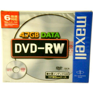 yAz}NZ DVD-RW 4.7GB 6{ 1 5mmPP[X maxell DRW47D.1P AEgbg