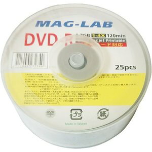 MAG-LAB DVD-R ���f�B�A �f�[�^�p 4.7GB 4�{���Ή� 25�� �X�s���h���P�[�X���� **