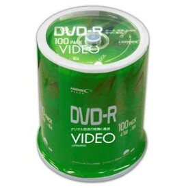 HIDISC 録画用 DVD-R メディア VVVDR12JP100 4.7GB 1〜16倍速 インクジェットプリンター対応 100枚入り