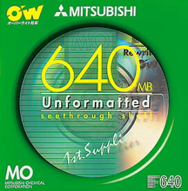 【アウトレット】 三菱化学メディア 3.5インチ オーバーライト型MOディスク 640MB アンフォーマット 1枚 KOW640U1S