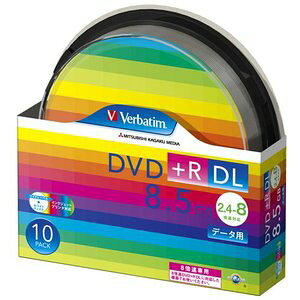 �y�����񂹁z Verbatim DVD+R DL �f�[�^�p 8.5GB 2.4-8�{���Ή� 10�� �X�s���h���P�[�X���� �z���C�g���C�h�^�C�v �C���N�W�F�b�g�v�����^�Ή�